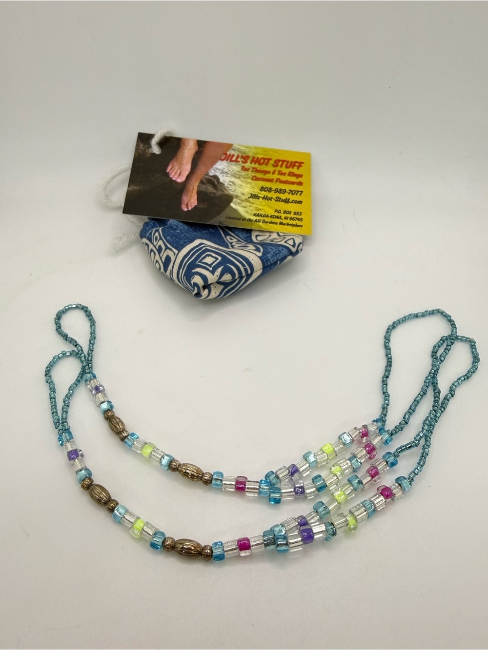 Jill’s Hot Stuff Toe Thong Barefoot Sandals Pair NWT Hawaii Beaded